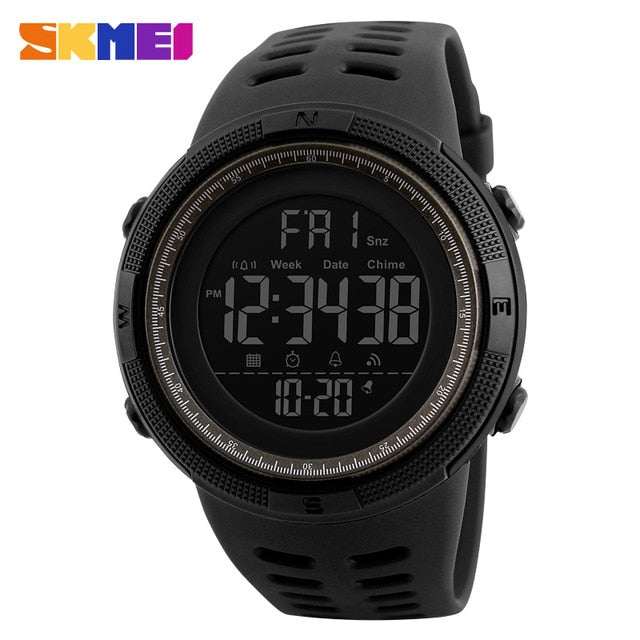 SKMEI Men's Waterproof LED Digital Sport Watch – Multifunction